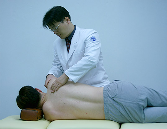 견갑골의 수동 거상 검사