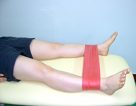 탄력 밴드를 이용한 고관절 외전 운동